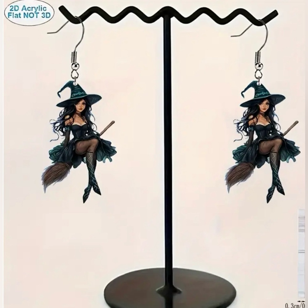 Gothic Witch Earrings Sexy Halloween New - Picture 4 of 8